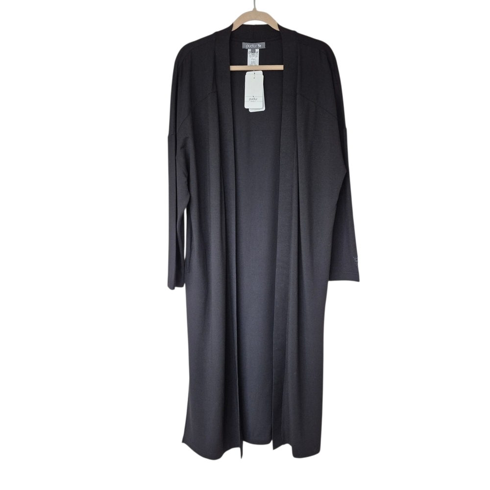 Pudus Madison Duster Cardigan Black Modal & Rayon Tencel NWT